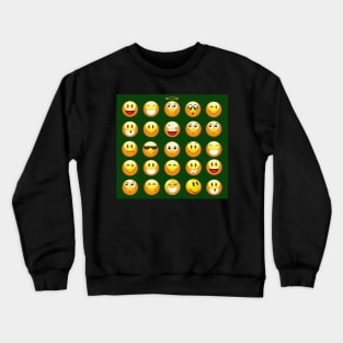 dark green emoji Crewneck Sweatshirt